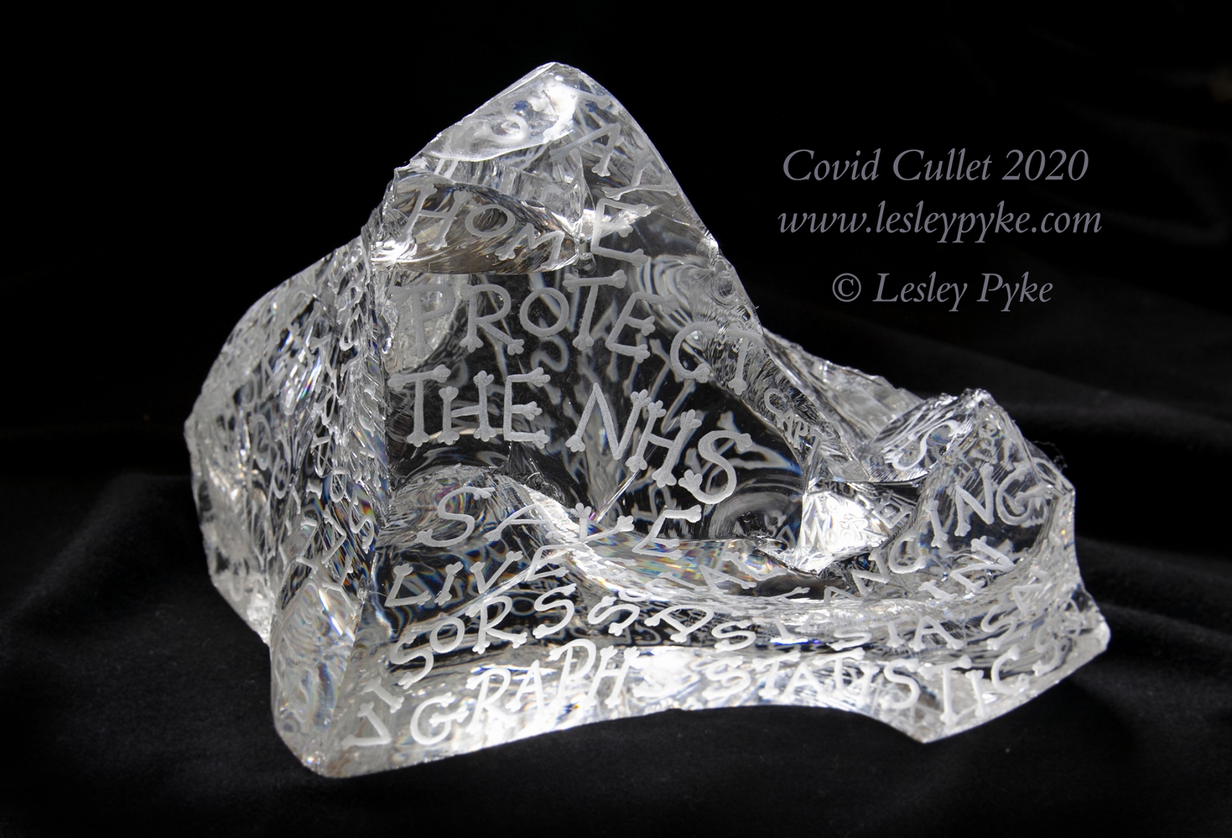 Glass Engraving - Lead Crystal Vase - Lesley Pyke 